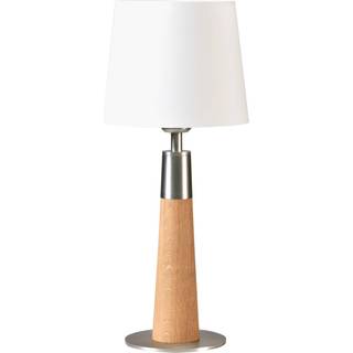 HerzBlut Conico bordlampe hvid, olieret eg, 44 cm