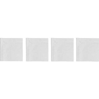 Diyti Plain Glasbrik 10x10 Cm 4-pak - Dækkeservietter & Coasters Polyester Hvid - 12-WHIC-PW-WHI/WHI