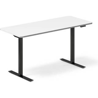 Hæve-sænkebord DNA, Hvid 1400x600 mm 2-ben/Sort