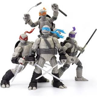 Teenage Mutant Ninja Turtles BST AXN Action Figure 4-Pack Black&White (IDW Comics) 13 cm
