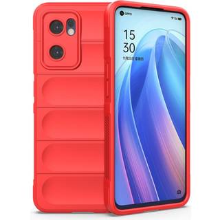 Oppo Reno7 / Find X5 Lite Fleksibelt Plastik Bagside Cover - Rød