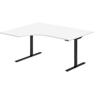 Hæve-sænkebord DNA, Hvid 1600x1200 mm Venstre 2-ben/Sort