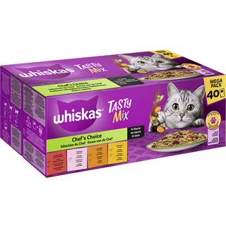 Whiskas Tasty Mix portionspose Multipack Chef's Choice i sauce 42.93 DKK/1 kg