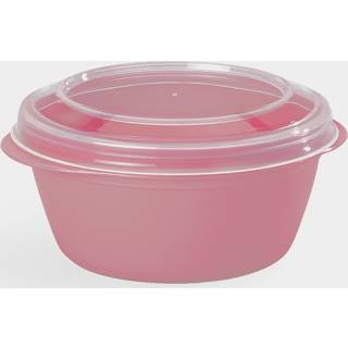 Madkasse Nordiska Plast Everyday Rund, transparent/gammelrosa, 250 ml