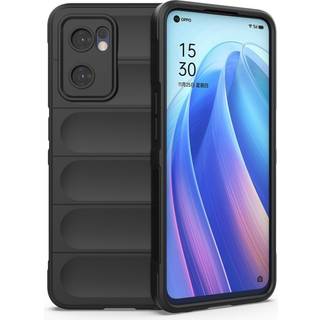 Oppo Reno7 / Find X5 Lite Fleksibelt Plastik Bagside Cover - Sort