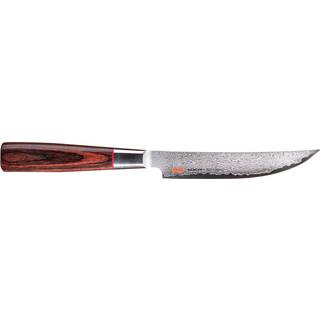 Suncraft Senzo Classic Steakmesser 12 cm - Damaststahl - Griff Pakkaholz - Braun,Rot,Silber