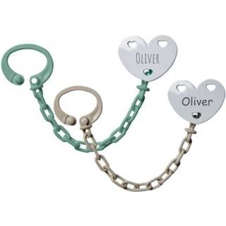 Hjerte Suttekæde Med Navn, 2-pack, Findes I Flere Farver