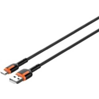 LDNIO LS532 USB-C Kabel - Grå-Orange 2m