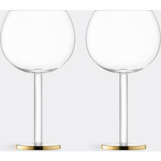 LSA International Glassware - 'Luca' balloon glass, set of two in Gold Glass
