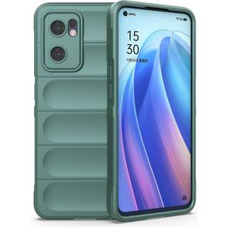 Oppo Reno7 / Find X5 Lite Fleksibelt Plastik Bagside Cover - Grøn