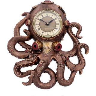 Octoclock Steampunk Oktopus Wanduhr
