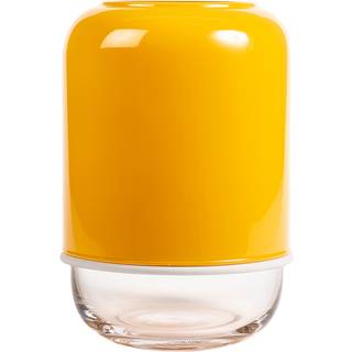 Muurla Capsule justerbar vase 18-28 cm Gul/Klar
