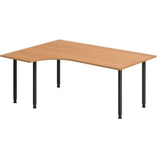 Skrivebord DNA, Bøg 1800x1200 mm Venstre I-ben/Sort