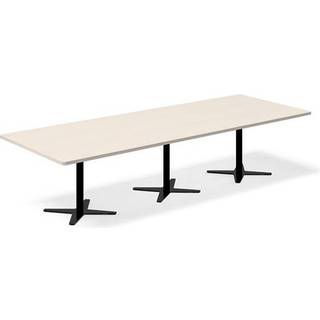 Konferencebord DNA, Birk 3200x1200 mm rektangulært, Sort understel