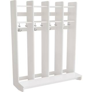 Garderobeindretning Eira Light, vægmodel 4 pladser, hvidpigmenteret krydsfinér, rumbredde 220 mm