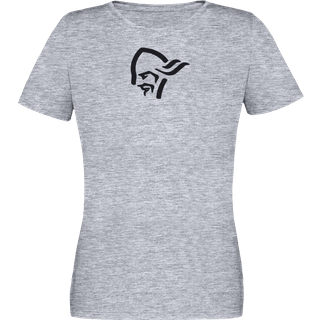 Norrøna Women's /29 Cotton Viking T-shirt Drizzle/Melange Caviar, Drizzle Melange/Caviar, L