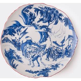 Seletti Tableware - 'Classic on Acid, Blu Chinoiserie' dinner plate in blue Porcellana
