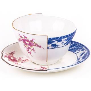 Seletti Tea And Coffee - 'Hybrid Zenobia' teacup with saucer in MULTICOLOR Bone China Porcelain