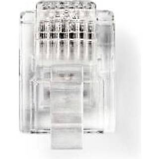 Nedis Telecom Connector | Tilslutnings Type: RJ12 | Lige | Belægning: Guldplateret | PVC | Gennemsigtig