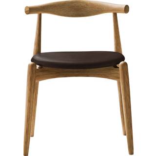 Carl Hansen - CH20, Oljad Ek, Lädergrupp B Thor - 306 - Spisebordsstole - Hans J. Wegner - Træ farvet - Træ