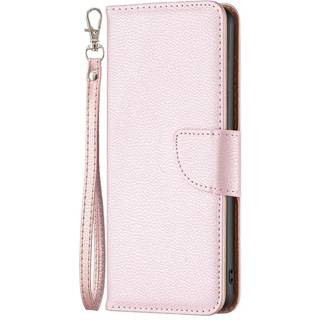 Nothing Phone (1) Kunst Læder Flip Cover m. Strop & Kortholder - Rose Gold
