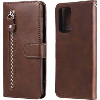 Samsung Galaxy A52 (4G / 5G) Læder Cover m. Lynlåslomme - Brun