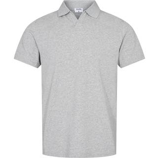 Filippa K Soft Lycra Polo Tee Light Grey Melange