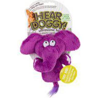 H?r Doggy Flatties med Chew Guard Technology Dog Toy Elephant Purple Large (58547)