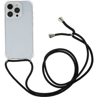 iPhone 14 Pro Fleksibelt Plastik Bagside Cover m. Snor / Strop - Gennemsigtig