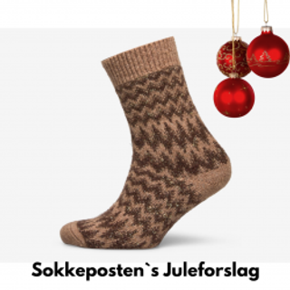 Hyggesokker med mohair & glitter, Decoy - Brun str. 37-41