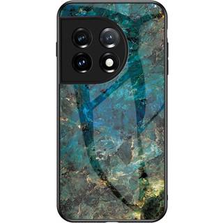 OnePlus 11 Cover m. Glasbagside - Emerald Marble