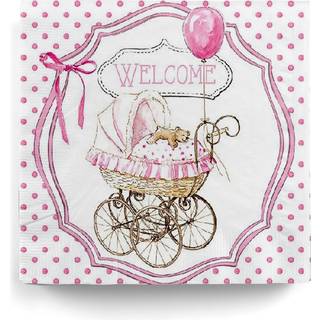 Servietten Welcome Pink 20 St.