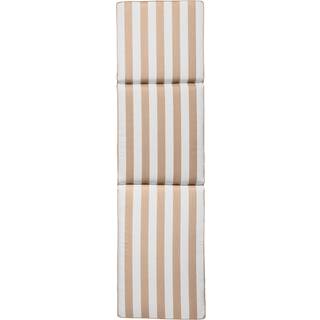 Diyti Wide Stripe Liggestolshynde 50x186 Cm - Puder til Solsenge Polyester Beige - 08-BEIC-WS-BEI/WHI