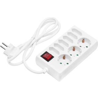 Luxorparts Stikdåse med afbryder 9-vejs - 1,4 m