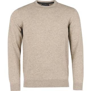 Barbour - Pullover, herre, Essential Lambswool Crew - Fossil - Fossil / XL
