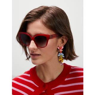 Kate Spade Savanna/G/S Asian Fit C9A/HA 57 Solbriller Kvinder Rød - Frosted Red - 57mm
