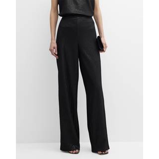 Max Mara Stelvio sequined georgette pants - black - XS
