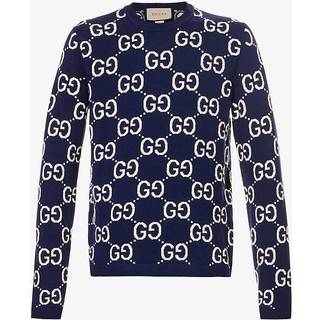 Gucci GG jacquard wool sweater - blue - EU 52
