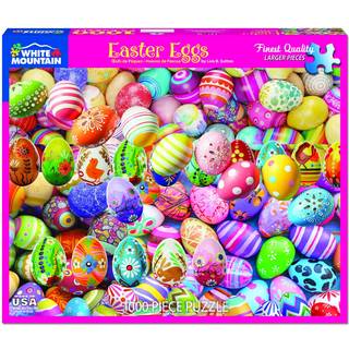 Hvide bjergpuslespil p?ske?g 1000 stykke puslespil