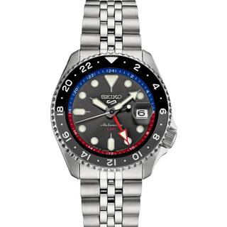 Seiko 5 Sports Black Automatic GMT Herreur