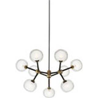 TOOY Nabila 552.19 Pendel Mat Sort/Børstet Messing med Klar Glas