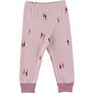 Leggings sart rosa uld-bomuld med print af Gås