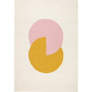NJRD Circles blocks kelimtæppe pink 170x240 cm