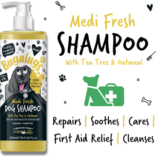 Bugalugs Hundeshampoo mod kløe med Havre og Tea Tree (500ml)