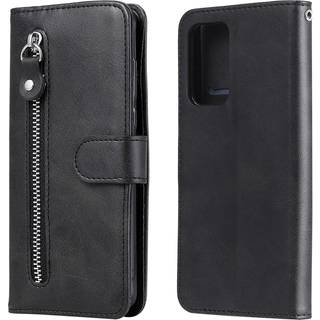 Samsung Galaxy A52 (4G / 5G) Læder Cover m. Lynlåslomme - Sort
