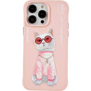 iPhone 14 Pro Plastik Hybrid Cover med motiv - Street Kat