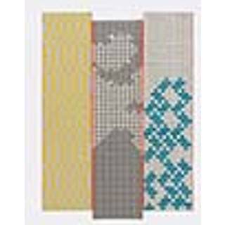 GAN Rugs - 'Bandas C Turquoise' runner in MULTICOLOUR 100% new wool