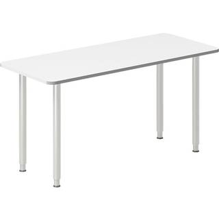 Skrivebord DNA, Hvid 1400x600 mm I-ben/Alugrå