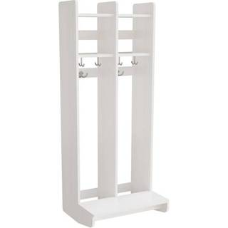 Garderobeindretning Eira Light, vægmodel 2 pladser, hvidpigmenteret krydsfinér, rumbredde 250 mm