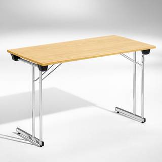 Konferencebord Kongress, Eg 1200x600 mm, Krom understel